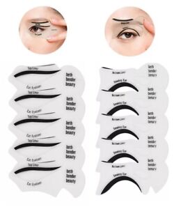 10x Eyeliner Schablonen für Lidschatten & Augenbrauenkontur - Top Makeup Hilfe 