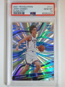 2021 Revolution Josh Giddey Rookie #111 SUNBURST /60 Holo RC - PSA 10 (POP 7) - Picture 1 of 3