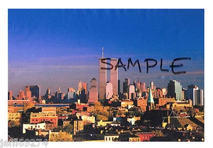 Foto WORLD TRADE CENTER WTC MANHATTAN HORIZONTE Vista de Nueva Jersey Años 1980 - Imagen 1 de 1