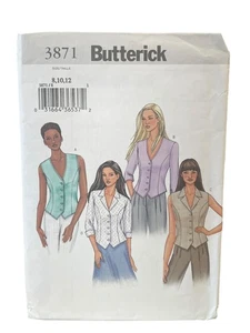 Butterick 3871 Misses' Semi-Fitted Top Gr. 8-12 Vintage Schnittmuster UNGESCHNITTEN - Bild 1 von 2