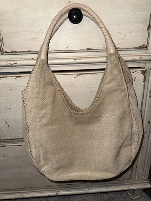 Auténtico Bolso Cartera Donald J Pliner Beige Gamuza  Foto 1 de 4