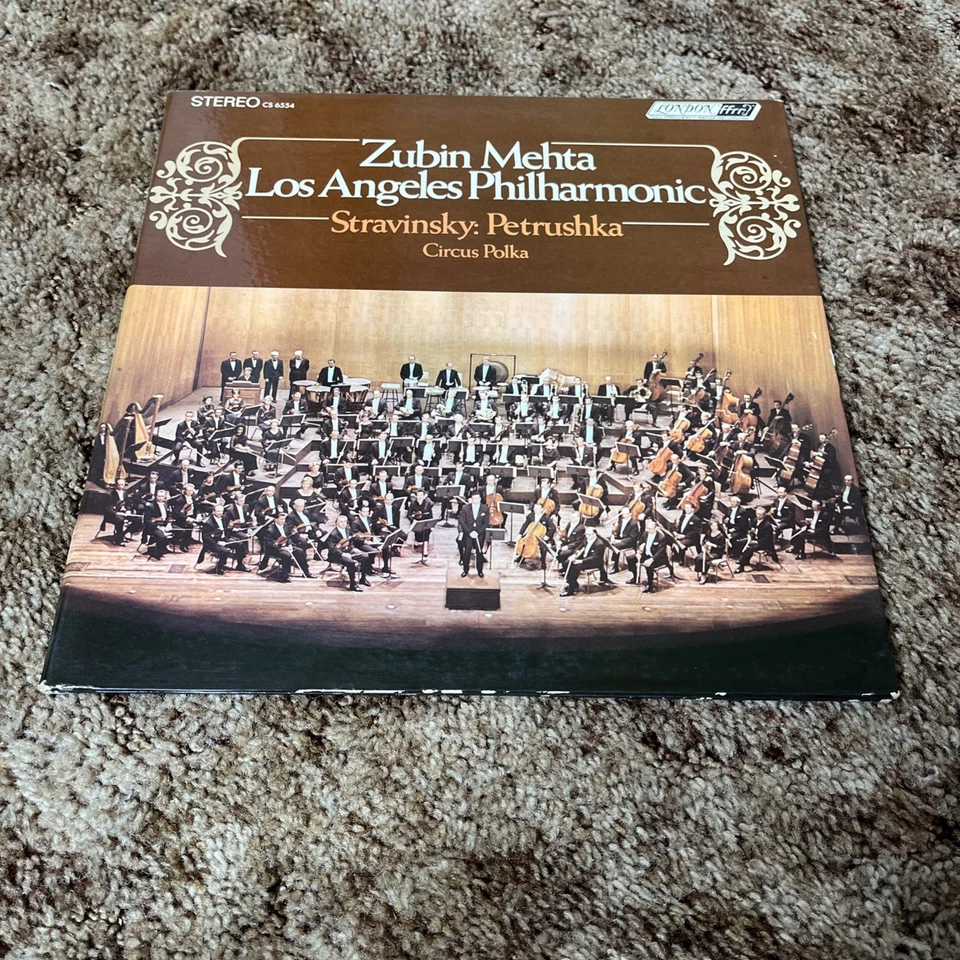STRAVINSKY- PETRUSHKA  CIRCUS POLKA - ZUBIN MEHTA -L.A. PHIL. LP IMPORT VINYL - Image 1 of 4
