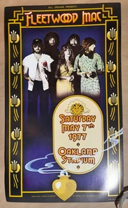 FLEETWOOD MAC MAY 7, 1977 DAY ON THE GREEN OAKLAND STADIUM CONCERT POSTER -NICE! - Picture 1 of 9