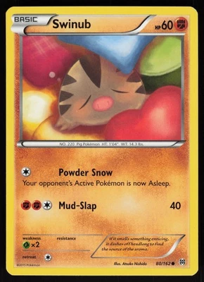 Pokemon Swinub 80/162 XY - BREAKthrough Non-Holo (LP - HP) - Image 1 of 2