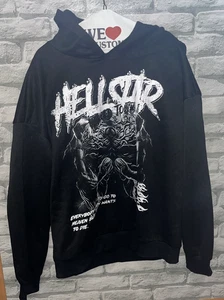 Hellstar Style hoodie no tag  Black Basic Hooded Sweatshirt Hoodie Size X-Large - Picture 1 of 6