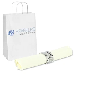 200 Stck. 20"x20" Zoll Polyester Stoffserviette - Elfenbein - mit Ringen Hochzeit Leinen cc - Bild 1 von 6