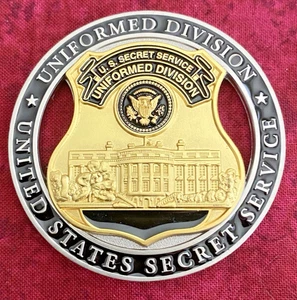 US SECRET SERVICE UNIFORMED DIVISION CHALLENGE COIN - CUT OUT COIN - RARE - Bild 1 von 4