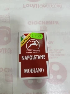 Mazzo carte da gioco Modiano regionali napoletane rosse 100% plastica - scopa - Foto 1 di 2