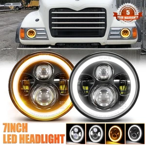 Par de faros LED redondos de 7 pulgadas haz alto/bajo para camiones de volteo Mack Granite CV713 - Imagen 1 de 13