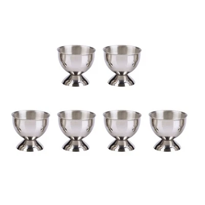 6 -pcs Edelstahl Eierbecher Tischplatte Halten Becher Eierschale Bier - Bild 1 von 4