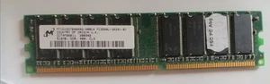 MT16VDDT64AG-40BC4 PC3200U-30331-B1 Country Of Origin U. K 512MB DDR 400CL3 - Bild 1 von 2