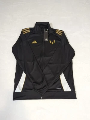 Chaqueta de Pista Adidas Messi Cremallera Completa Para Hombre Talla Grande Negra Dorada Nueva Con Etiquetas Fútbol Fútbol Foto 1 de 4
