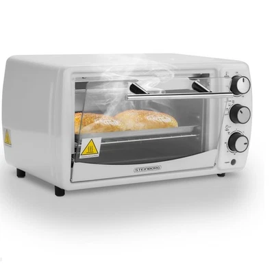 Minibackofen 13 Liter Mini Backofen Pizzaofen 1200 W Kleiner Backofen Weiß - Bild 1 von 4