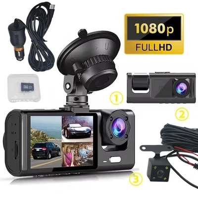 4K Dash Cam Front and Rear View 170° Car Camera Night Vision w/32GB SD Card - Image 1 of 4