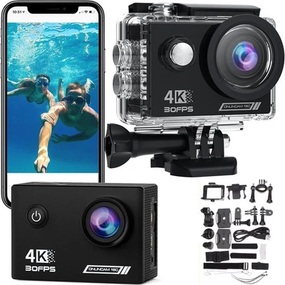 4K Action Camera Sport Video Underwater Waterproof Camera Wifi Remote For Go Pro - Image 1 of 4