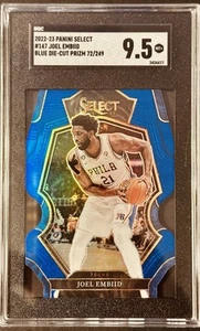 2022-23 Select Joel Embiid Blue Die Cut Prizm /249 #147 SGC 9.5 - Picture 1 of 3
