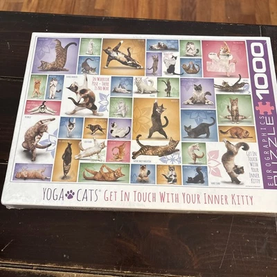 Yoga Cats Puzzle Get In Touch with Your Inner Kitty 2017 NEW Sealed Kittens - Image 1 of 4