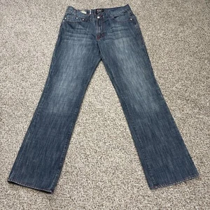 Rock & Republic Jeans Mens Size 32 Denim Blue Flap Pockets Red Stitch 31x32 - Picture 1 of 16