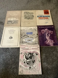 Collection Of Aldeburgh Festival Programmes PB 1955 1956 1960 1962-1965 - Foto 1 di 24