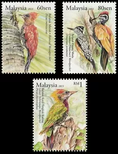 *ENVÍO GRATUITO Malasia Pájaro carpintero 2013 aves naturaleza bosque de vida silvestre (sello) MNH - Imagen 1 de 5