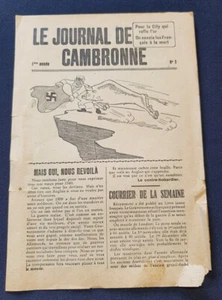 Le journal de Cambronne - Tract Allemand ( Leaflet) 1940 - Picture 1 of 2