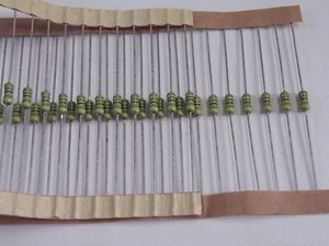 50 Pcs Axial Ceramic Capacitors (Like CR25 Resistors) Colour Coded 56pF  Loc 569 - Picture 1 of 2