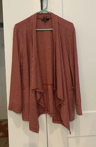 Womens Jacket PL NWT Red and Gray Striped - Picture 1 of 4