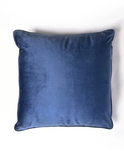 Weicher französischer Kissenbezug Samtgefühl Royal Navy Blau 55 cm x 55 cm (22") - Bild 1 von 1