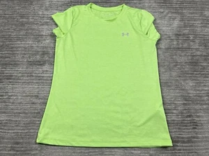 Under Armour Shirt Mens Medium Green Short Sleeve Loose Heat Gear Neon - Picture 1 of 11