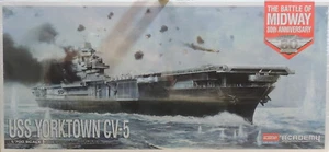 WWII USS YORKTOWN CV-5 AIRCRAFT CARRIER 1:700 SCALE PLASTIC MODEL SHIP KIT - Picture 1 of 3
