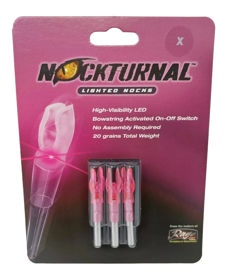 Rage Nockturnal-X Lighted Nocks 3pk PINK NT-512 - Image 1 of 4
