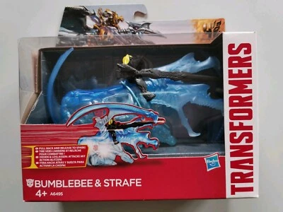 TRANSFORMERS AGE OF EXTINCTION BUMBLEBEE & STRAFE A6495 EN BOÎTE NEUF - Photo 1/3