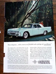 1961 Lincoln Continental Print Ad  - Picture 1 of 1
