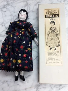 Bambola Jenny Lind porcellana fatta a mano replica Shackman Japan 3512 abito floreale - Foto 1 di 7
