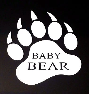 BABY BEAR PAW, VINYL DECAL, STICKER /  3 Inch, 5 Inch, 8 Inch  - Image 1 of 2