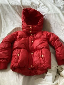 H&M Padded Puffer Jacket Coat Red Detachable Hood Lined Zip Toddler 3T bin6 - Picture 1 of 4