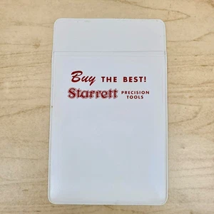 VINTAGE STARRETT PRECISION TOOLS BUY THE BEST! W/DECIMAL EQUIV. POCKET PROTECTOR - Picture 1 of 4