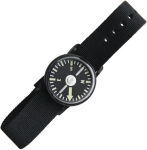 New - Cammenga Phosphorescent Wrist Compass - Black - Tactical Strap - Picture 1 of 2