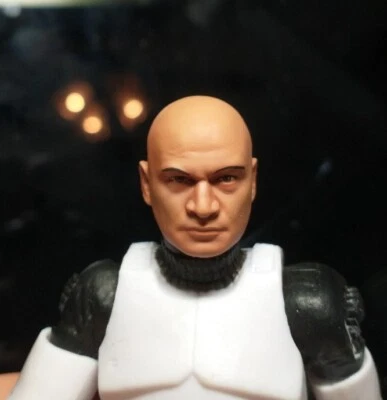 SOLO CABEZA Star Wars cabeza pintada personalizada Black Series Clone Commander Foto 1 de 3