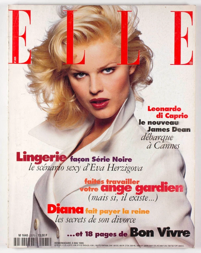 Eva Herzigova LEONARDO DICAPRIO Princess Diana ELLE magazine FRANCE 8 May 1995 - Image 1 of 1
