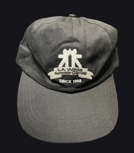 NOS LA Watts Summer Games Black Embroidered Adjustable Baseball Cap New Hat - Imagen 1 de 15