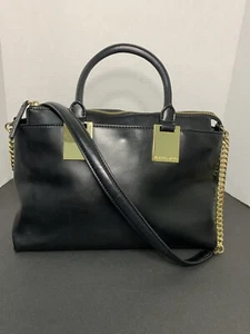 VINCE CAMUTO "Keena" Black Genuine Leather Satchel - Picture 1 of 12
