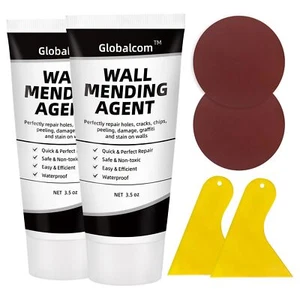 Drywall Patch Repair Kit2 Pack Wall Mending Agent Spackle Wall Repair Paste With - Picture 1 of 6