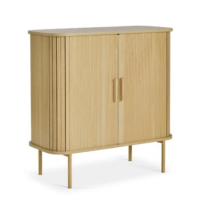 Sideboard for Living Room, Cabinet with Sliding Doors & 3 Shelves, VonHaus - Image 1 of 4