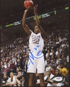 Khris Middleton Signed Texas A&M Aggies Milwaukee Bucks 8x10 Photo PSA COA C - Picture 1 of 1