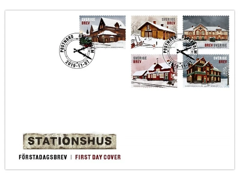 Sweden 2019 train stations  , architecture FDC - Image 1 of 1