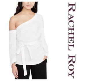 RACHEL ROY SEXY ONE SHOULDER LONG SLEEVE PULLOVER BLOUSE TOP Sz 2 NWT $ 99 - Picture 1 of 2