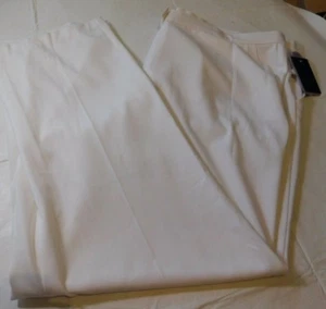 Investments II Slim FX Womens Long Pants Slacks Flat Front White Size 24W NWT - Picture 1 of 4