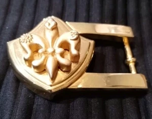 Vintage Vicenza Fleur de Lis Goldschnalle  - Bild 1 von 9
