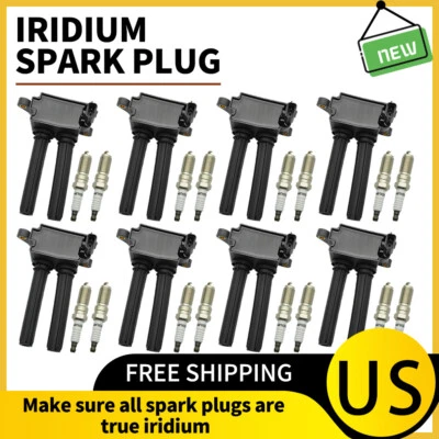 Bobina de encendido y bujía de alta resistencia para Dodge Durango Ram 1500 2500 V8 UF504 Foto 1 de 4